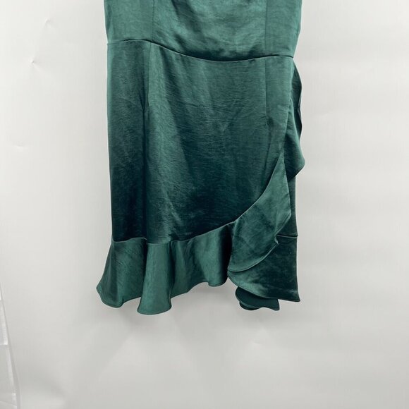 Wild Fable Women's Sleeveless Ruffle Slip Dress Green Size Small Above Knee New - Picture 5 of 9